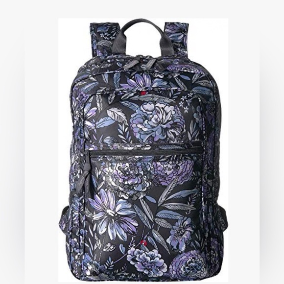 Vera Bradley NWT Purple Floral Backpack - Picture 1 of 11